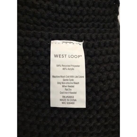west loop Headband Black knit Front Criss Cross Solid Acrylic NWT - Picture 8 of 8